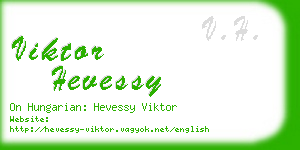 viktor hevessy business card